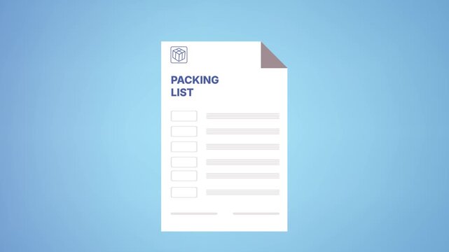 Packing List Shipping Document with Checklist