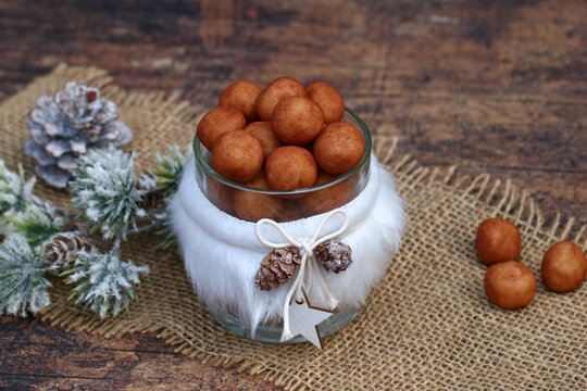 	Marzipan potatoes: A traditional German sweet for Christmas and the Advent season.