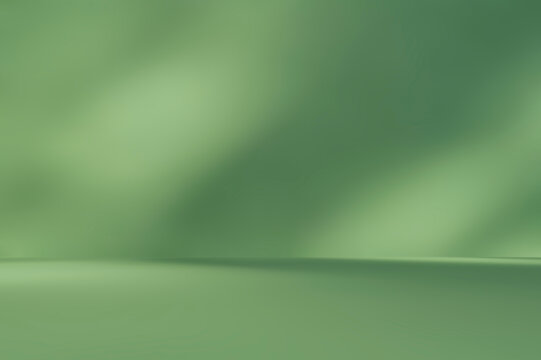 Defocused Sage Green Room Studio with Natural Shadow Gradients.
