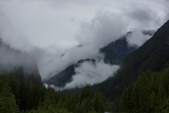 Fog in mountains