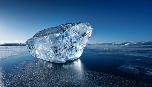 chunk of clear ice