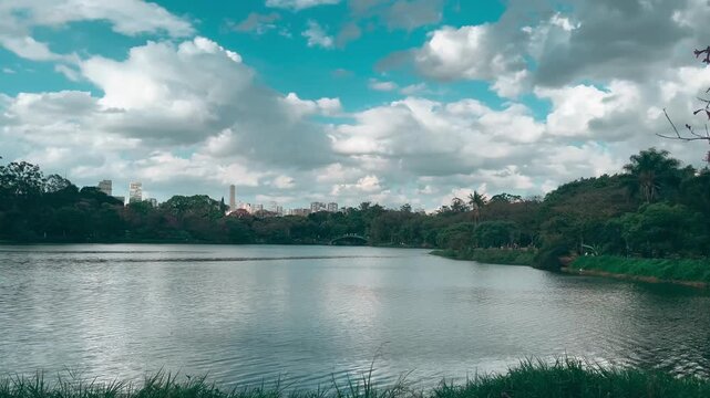 Ibirapuera Park landscape view, S&atilde;o Paulo - Brazil