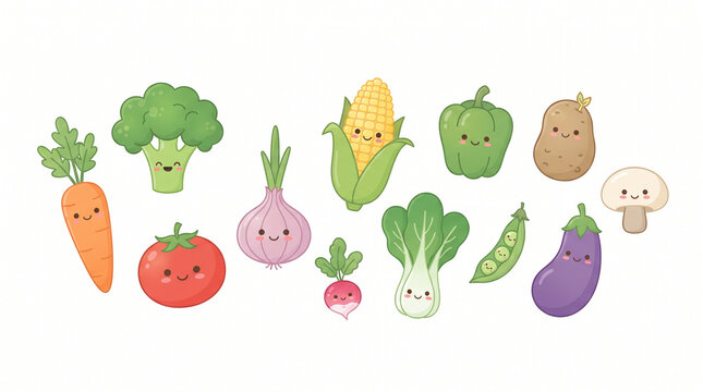 set of vegetables