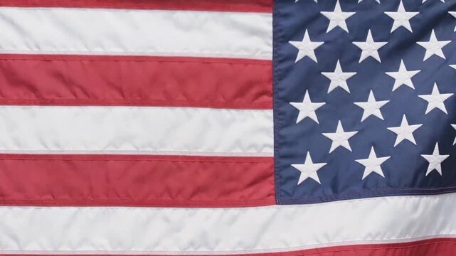 American flag waving in the wind national symbol