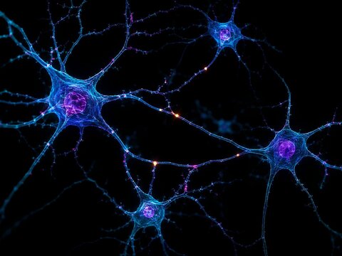 Conceptual fluorescence visualization of interconnected neurons