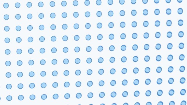 Moire interference pattern from rotating dot grids, pale blue
