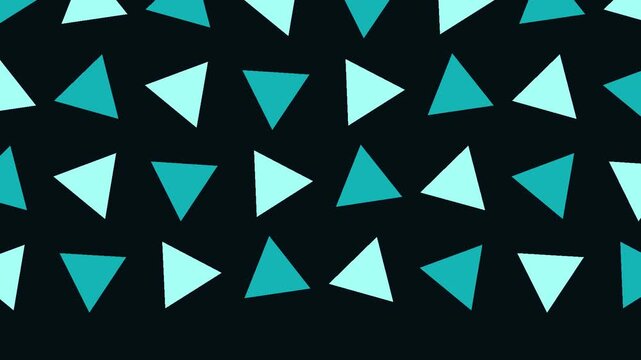 Field of triangles rotating in unison, teal
