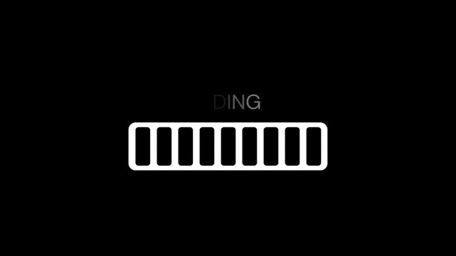 Loading process line. black progress loading bar on black background.