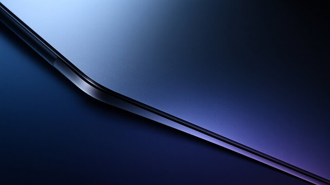Close Up of Sleek Metallic Laptop Edge and Hinge
