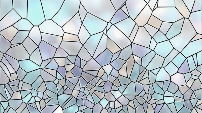 Abstract polygonal voronoi diagram with colored cells