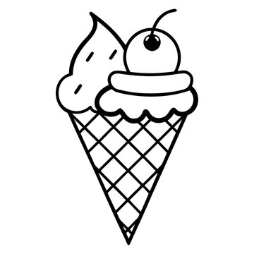 Delicious Ice Cream Cone Illustration