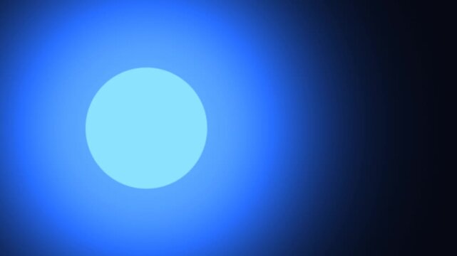 Glowing orb breathing softly in the dark, deep blue