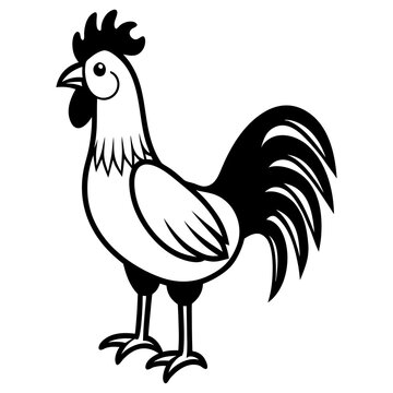 Rooster Farm Bird Character