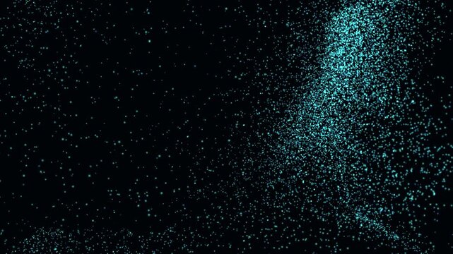 Bioluminescent fluid dynamics 4K animation, organic teal and magenta glowing particle flow field in deep marine water, abstract luxury motion background