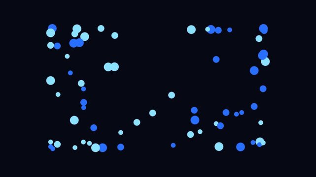 Particles swarming along lissajous paths, deep blue