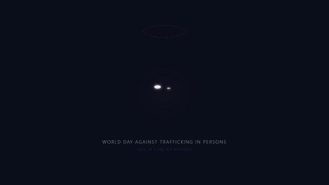 Minimalist Dark Design for World Day Against Trafficking in Persons
