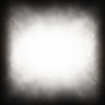 Empty retro vintage black and white cinematic film frame overlay with vignette fogy blank square rectangle border isolated on transparent png for distressed grunge video editing