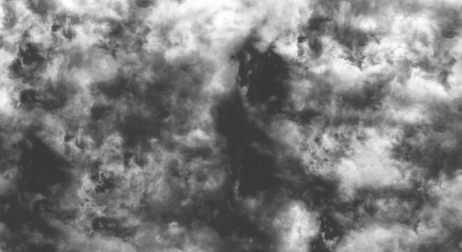 Dark moody smoke texture with dense black rolling vapor clouds suitable for dramatic atmosphere enhancement or cinematic visual effects in digital art projects.