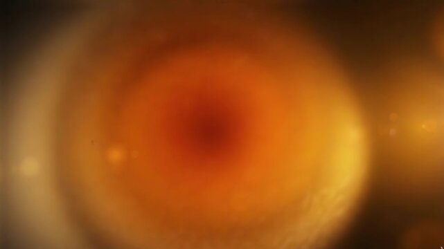 Abstract golden orange glowing light bokeh background
