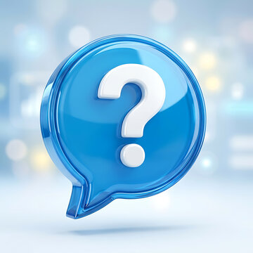 Speech bubble with question mark icon