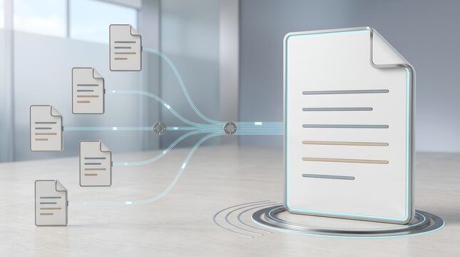 Digital document aggregation and data flow concept