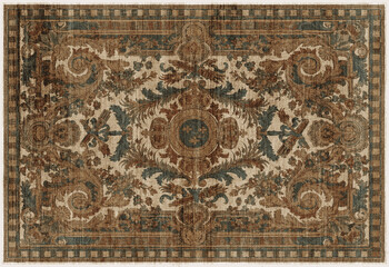 Obraz premium Folk Art style printed Carpet with trending colors and texture in high resolution 