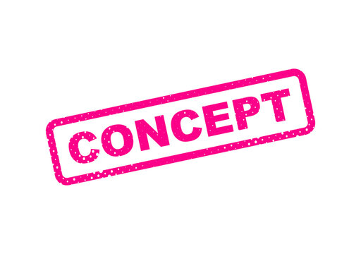 Pink concept stamp with bold text illustration