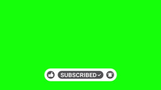 YouTube Like Subscribe Bell Animation with Green Screen