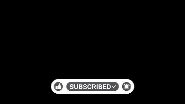 YouTube Like Subscribe Bell Animation with Transparent Background