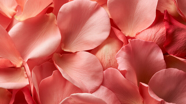 Close-up of vivid red and pink rose petals texture