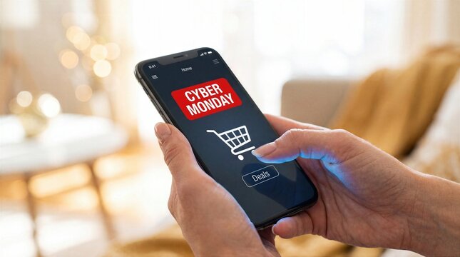 Cyber Monday shopping deals on smartphone