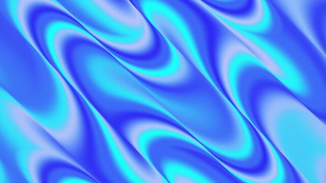 Abstract flowing blue and cyan liquid waves motion background