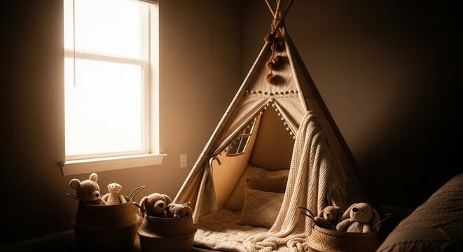 Cozy Children's Play Tent Corner Invites Imagination And Playtime Adventures