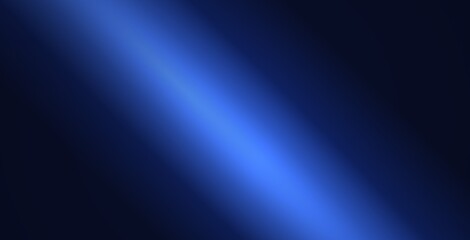 Fototapeta premium Abstract gradient background, with a diagonal, beam of bright, blue light fading, into deep navy, blue shadows, smooth, color transition, soft, focus texture