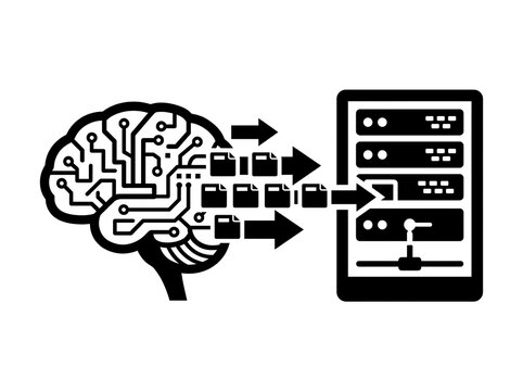 Brain to server data transfer illustration
