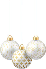 Obraz premium Christmas Ornaments Elegant Gold