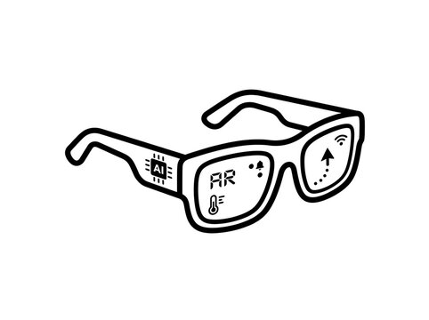 Augmented reality smart glasses icon