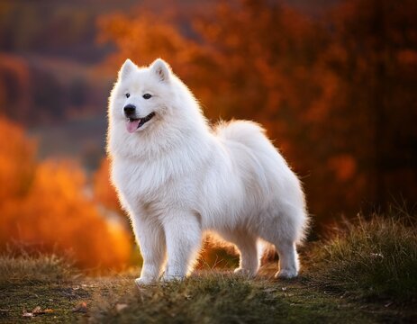white samoyed outdoors