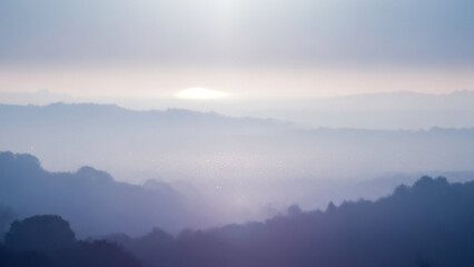 Fototapeta premium morning mist over the mountains