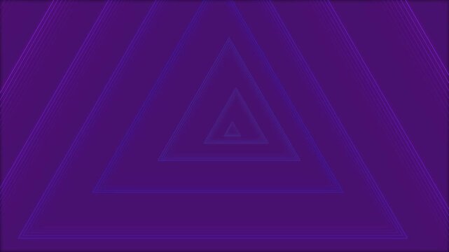 Abstract purple triangle tunnel motion background featuring flickering geometric shapes with retro aesthetic and digital glitch effect for dynamic vj visual loops.