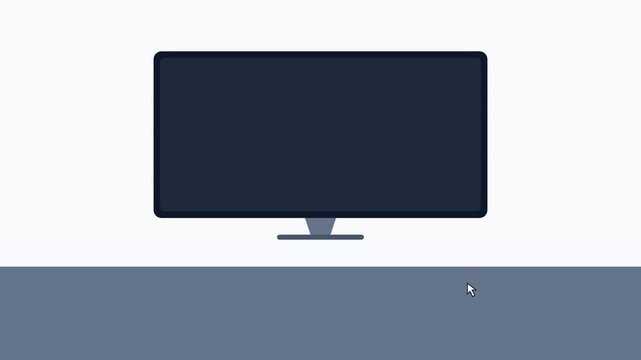 Minimalist animation of a golf ball missing a hole and a digital search bar.