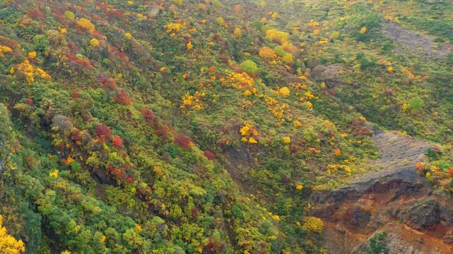 秋の蔵王【宮城県刈田郡蔵王町】駒草平の紅葉と不帰の滝