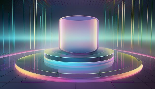 soft glassmorphism technology background with minimal data interface