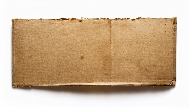 used paper texture old cardboard isolated white background