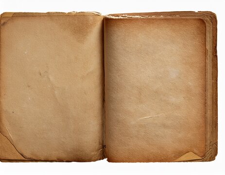 old paper texture background worn book page isolated