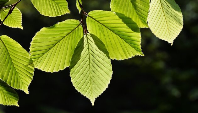 leaves of of fagus silvatica pendula beech tree