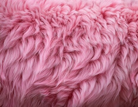 pink sheep fur natural sheepskin background texture