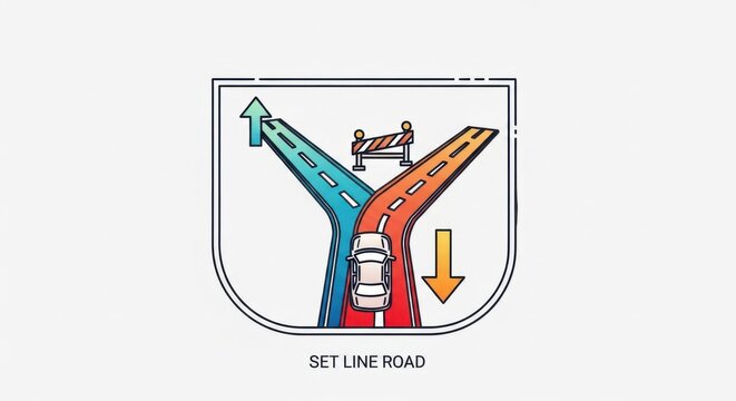 Fork In The Road Decision Pathway For Business Direction