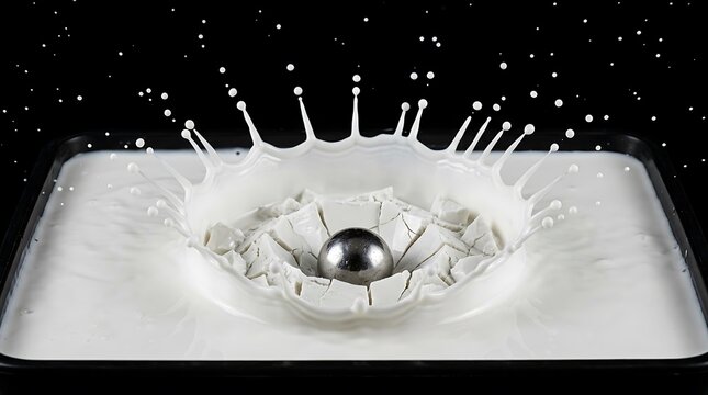 Non-Newtonian Fluid Impact High Speed Photography Cornstarch Crown Science