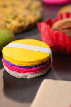 Traditional Mexican sweets including palanqueta, alegrias, and obleas